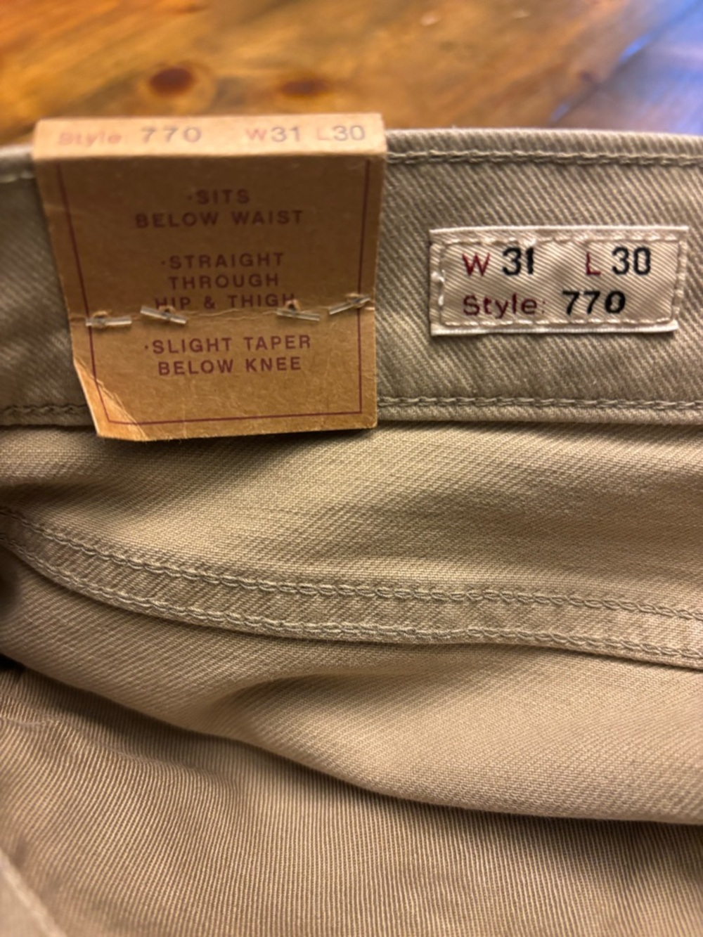 J. Crew Men's 770 Garment Dye Stretch 5 Pocket Pants in Light Tan